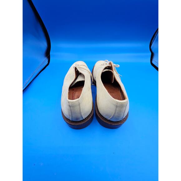 JM JOHNSTONE & MURPHY‎ HARTLEY PLAIN TOE OXFORD DERBY TAUPE ITALIAN SHOES MENS 9 - Picture 2 of 4